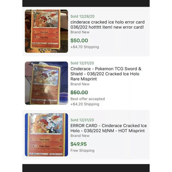 POKEMON Cinderace Cracked Ice Holo 36/202 Misprint Theme Deck ERROR RARE - Picture 3 of 4